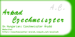 arpad czechmeiszter business card
